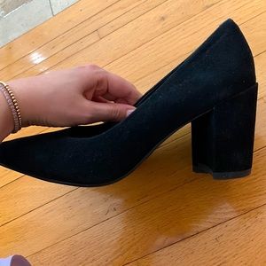 Leather & Suede Vagabond Chunky Heels